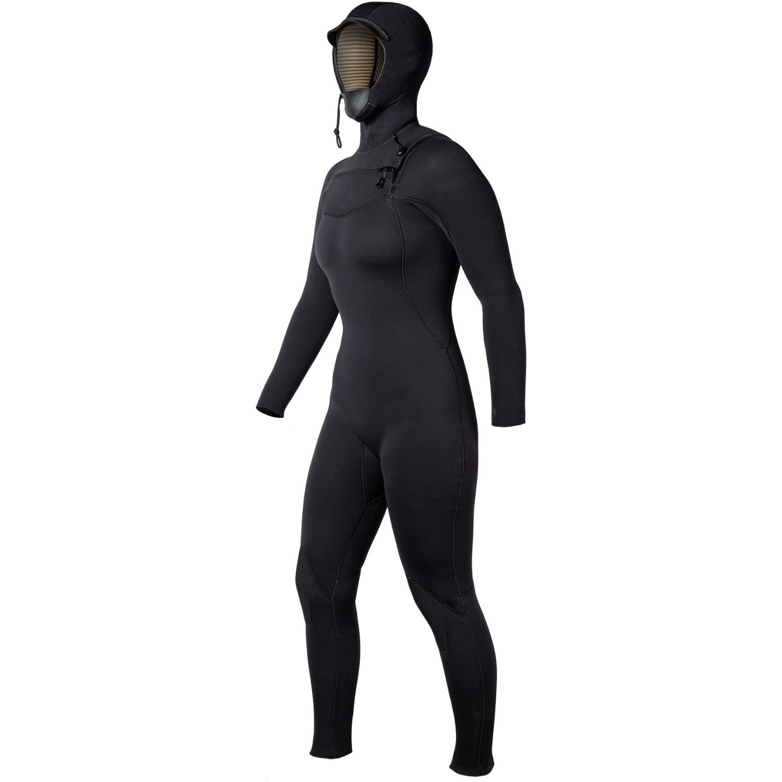 2025 Xcel Mulher Comp + 5/4mm Fato De Mergulho Com Capuz Chest Zip Wetsuit WN54CPH4 - Black